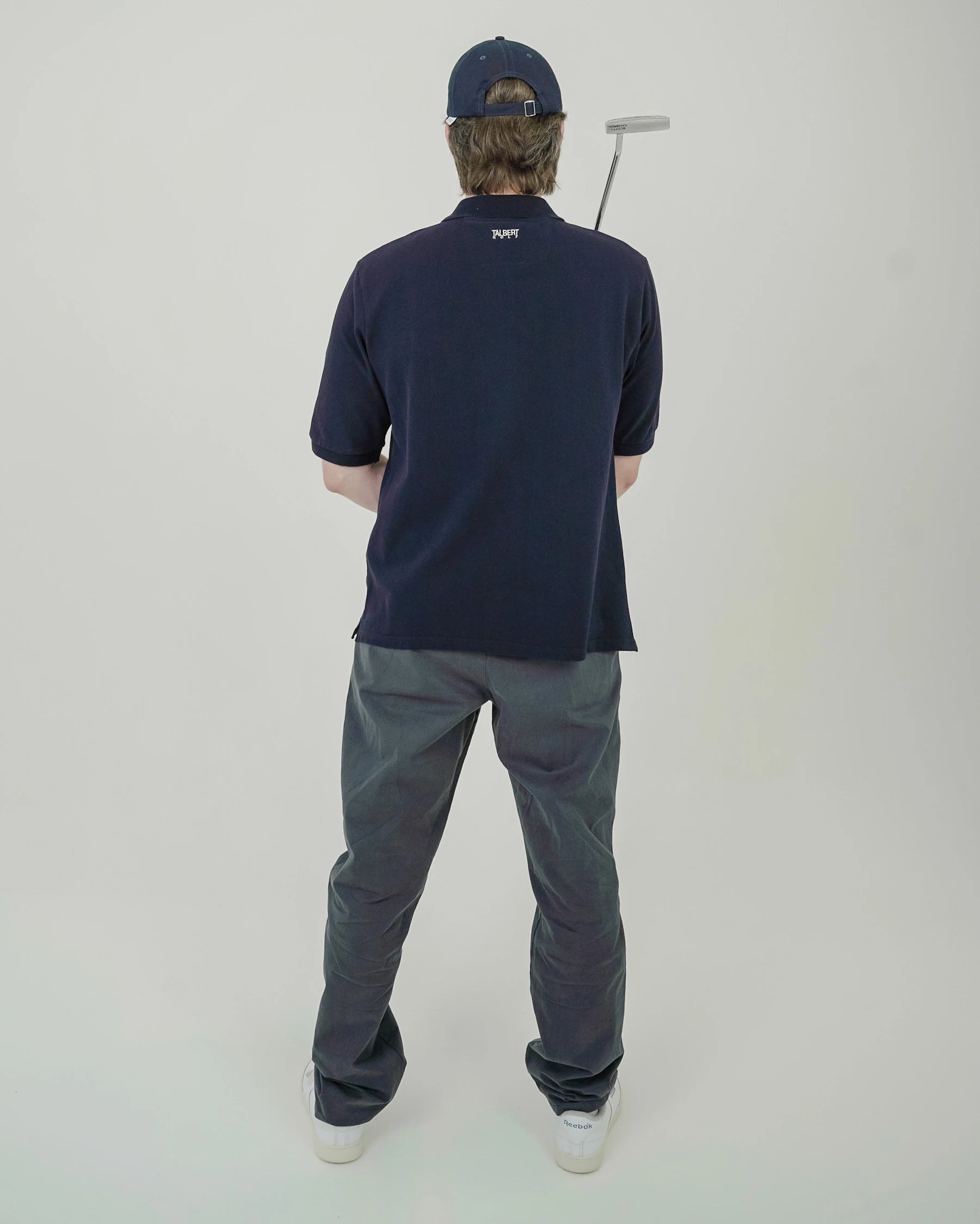 Talbert Golf 001 Polo in navy – premium cotton contemporary golf polo shirt 